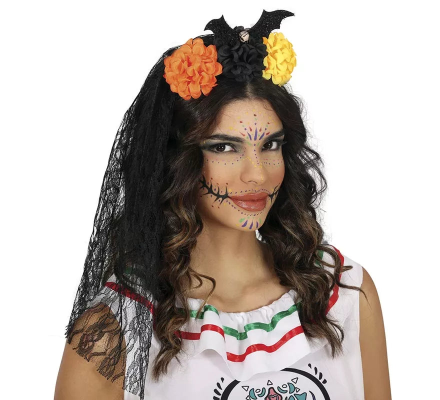 Translation missing: es.Diadema con Velo y Flores