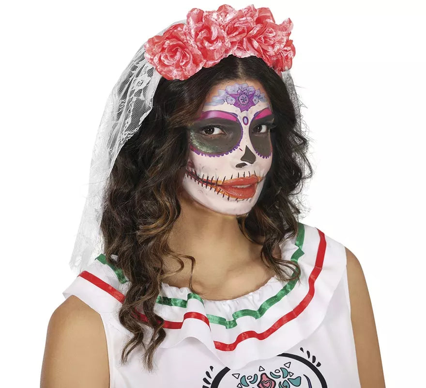 Translation missing: es.Diadema con Velo y Flores Ensangrentadas
