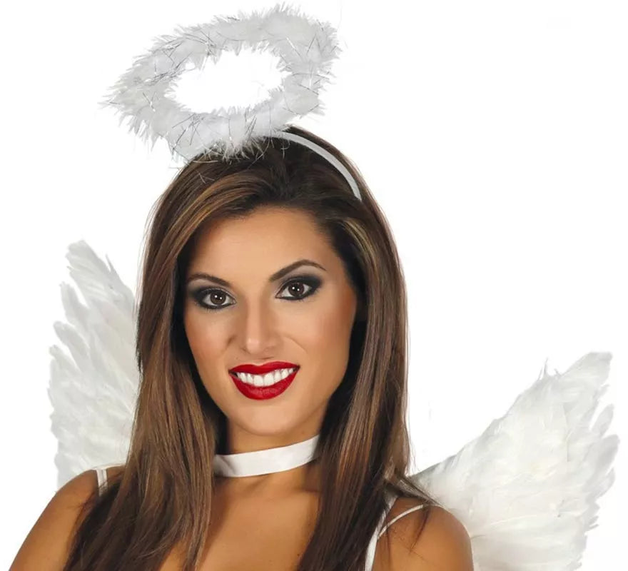 Translation missing: it.Diadema Corona o Halo marabú Angel Carnaval y Navidad