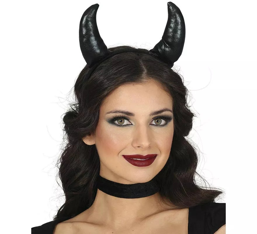 Diadema Cuernos Demonio negra