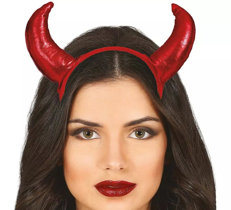 Translation missing: it.Diadema Cuernos Demonio roja