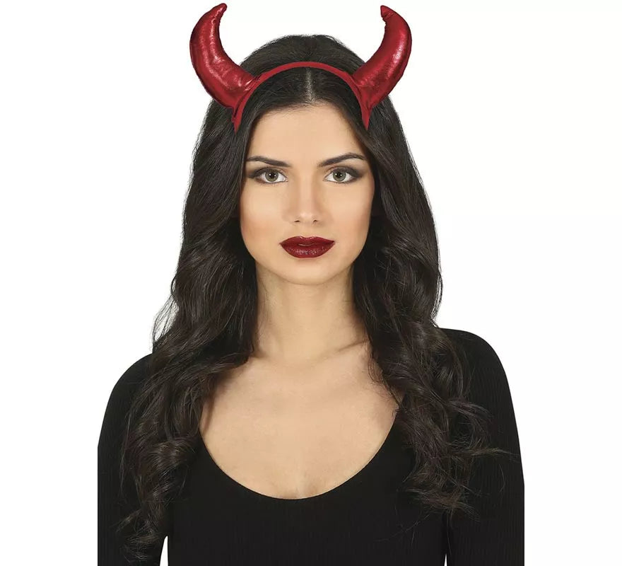 Translation missing: it.Diadema Cuernos Demonio roja