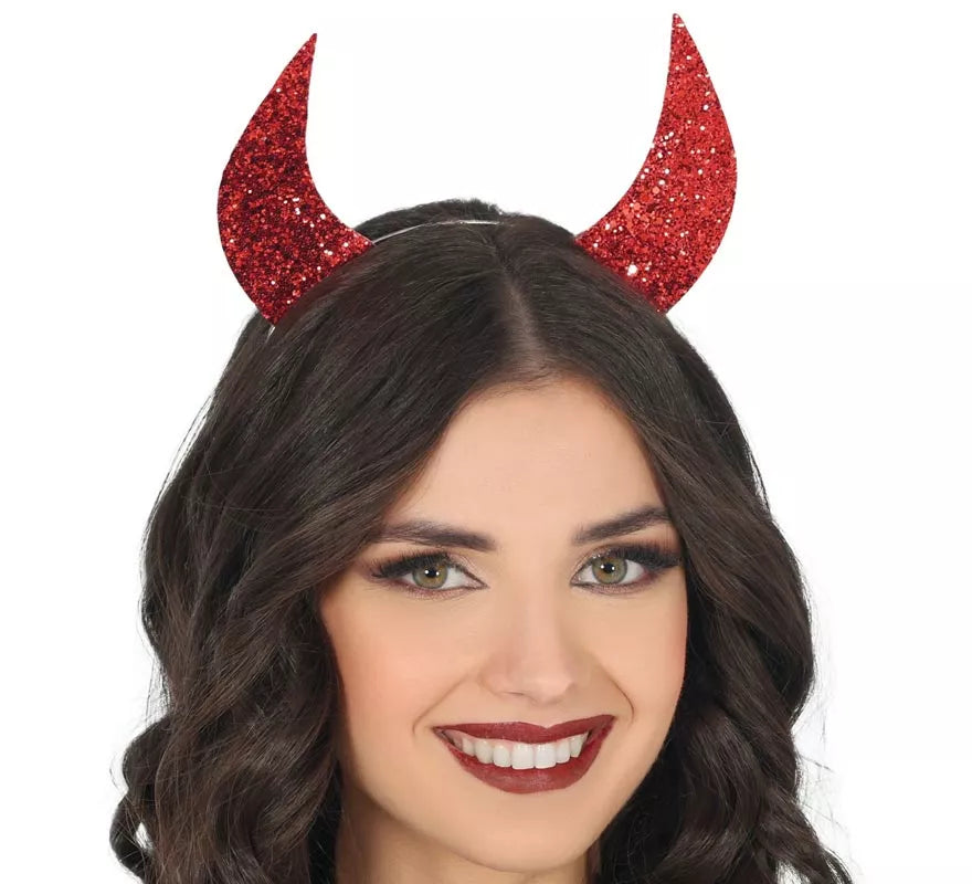 Translation missing: it.Diadema Cuernos rojo Brillo