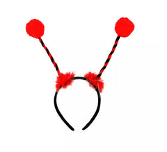 Fascia per capelli con antenne rosse per coccinella