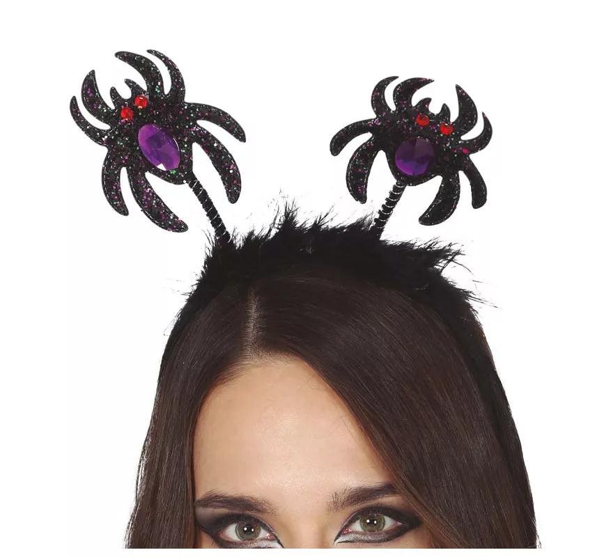 Translation missing: es.Diadema de Arañas Negras Glitter