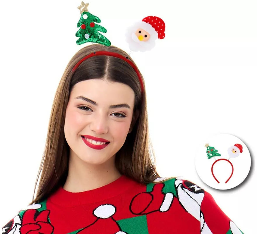 Translation missing: es.Diadema de Árbol Navideño y Papá Noel
