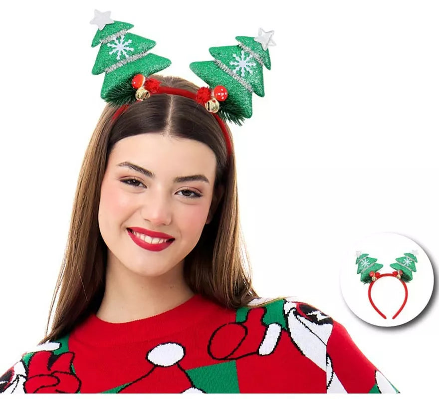 Translation missing: it.Diadema de Árboles Navideños verdes en 3D