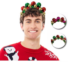 Cerchietto con palline di Natale in colori assortiti