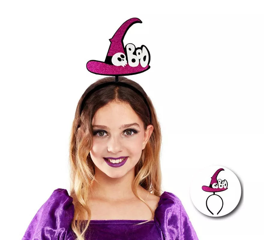 Translation missing: es.Diadema de Bruja Boo morada infantil