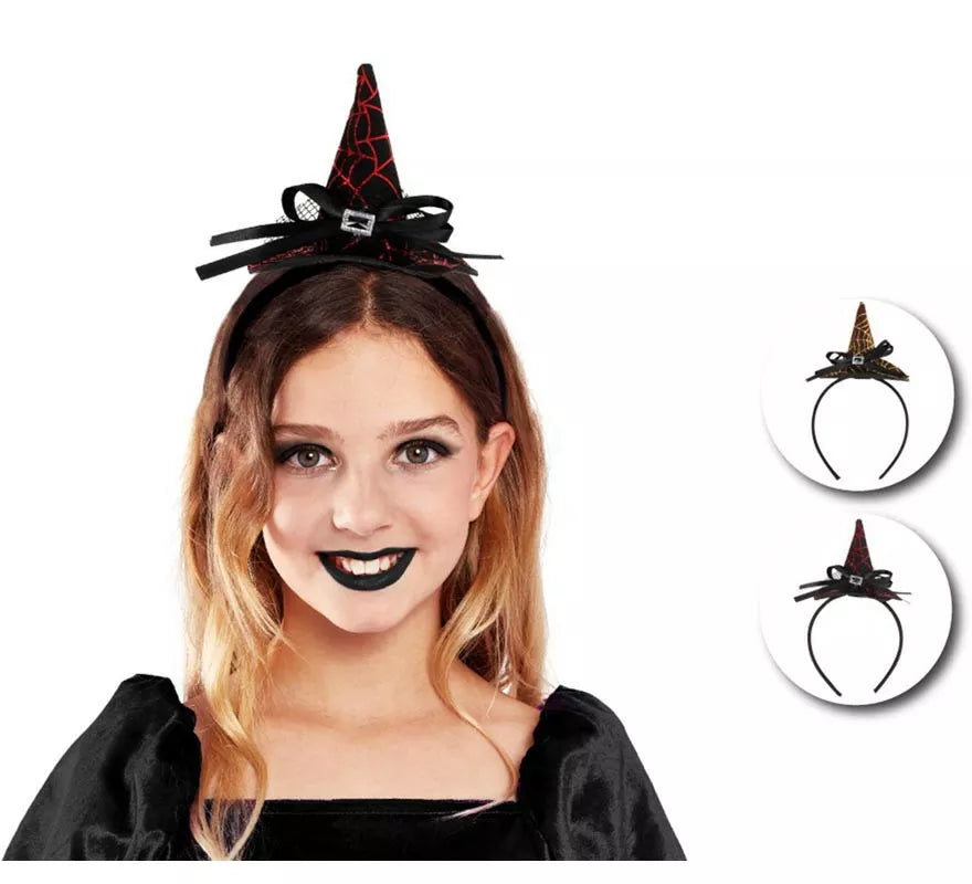 Translation missing: es.Diadema de Bruja con lazo en colores surtidos infantil
