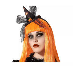 Diadem Strega con cappello mini zucche e Lazo