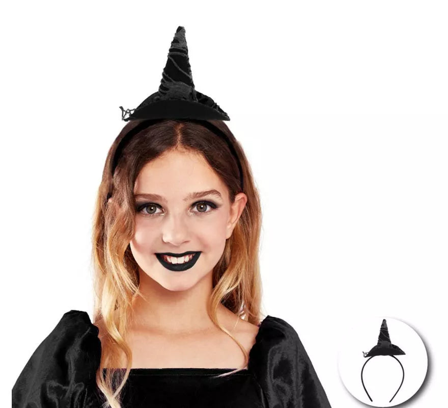 Translation missing: es.Diadema de Bruja negra clásica infantil