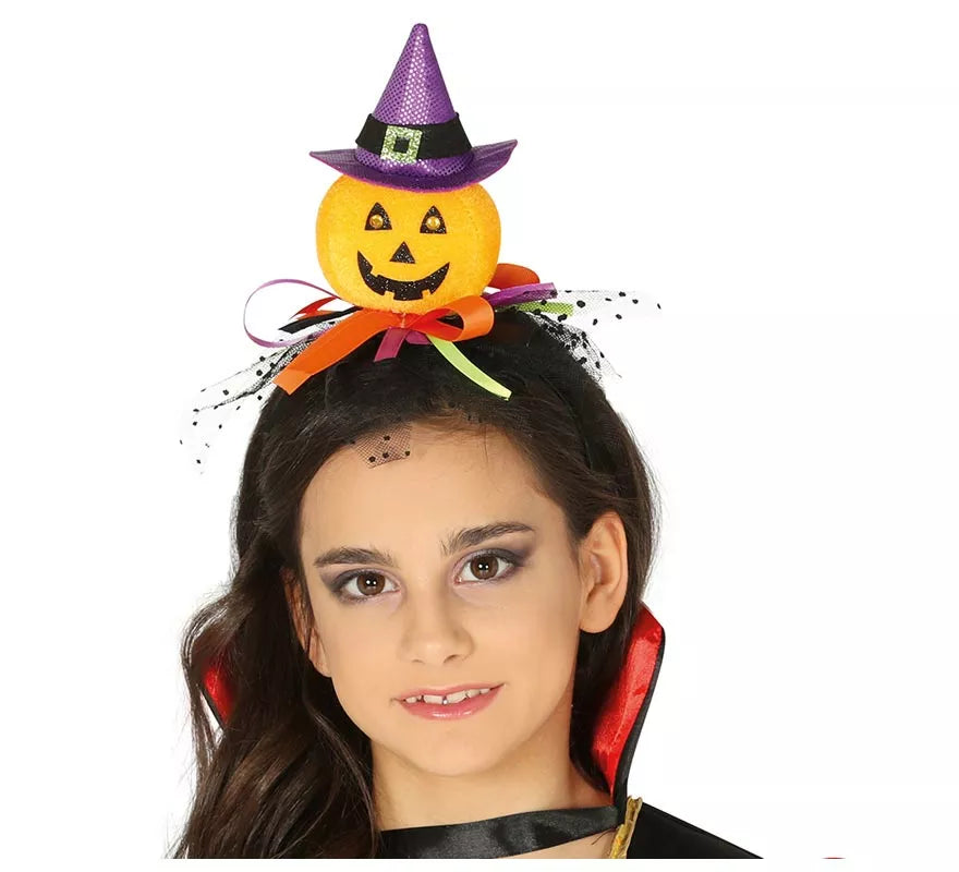 Translation missing: es.Diadema de Calabaza con Gorro de Bruja