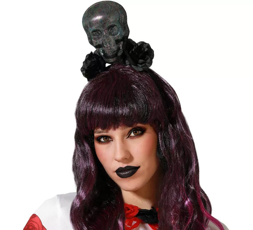 Translation missing: es.Diadema de Calavera y Flores negras