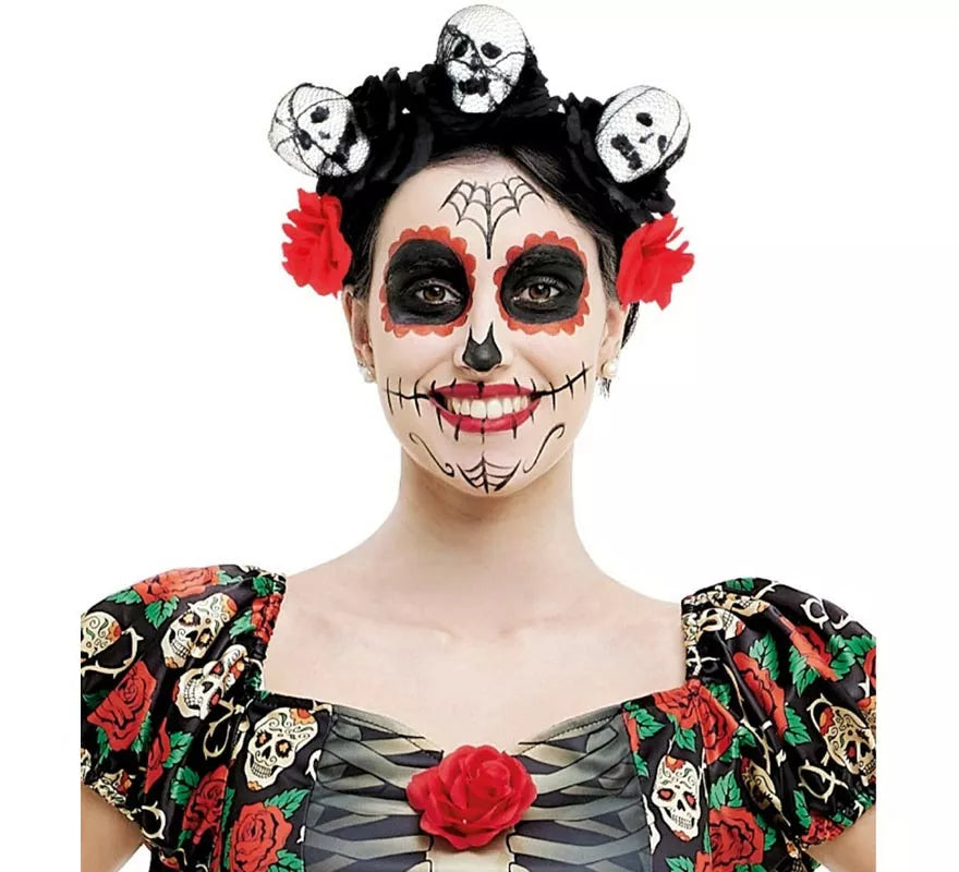 Translation missing: it.Diadema de Calaveras con rosas