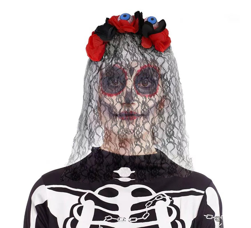 Translation missing: es.Diadema de Catrina Ojos con velo