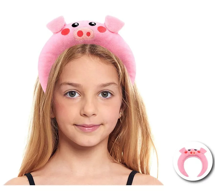 Translation missing: es.Diadema de Cerdita de peluche infantil