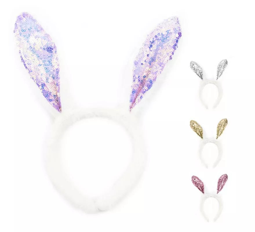 Translation missing: it.Diadema de Conejo bling bling claro de lentejuelas colores surtidos