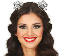 Diadema de Copos de Nieve plateado