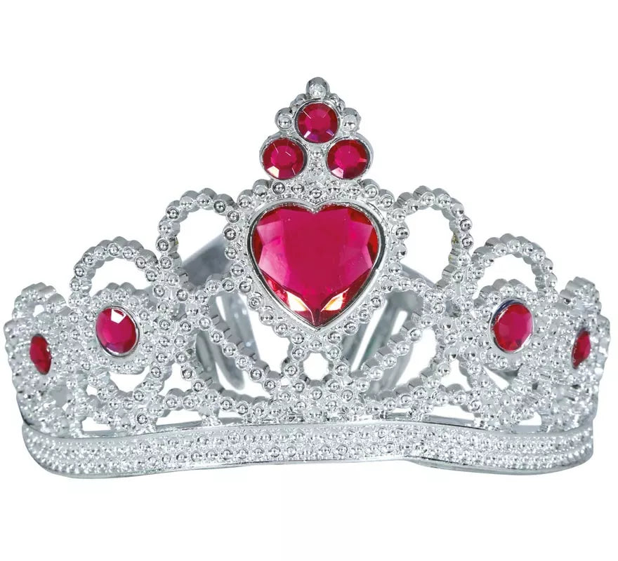 Translation missing: it.Diadema de Corazón plateada y rojo infantil
