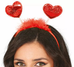 Fascia per capelli con cuori per adulto