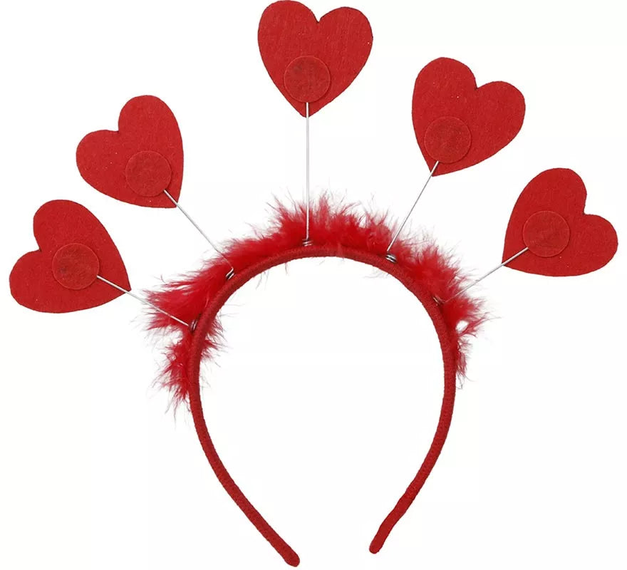Diadema de Corazones rojos