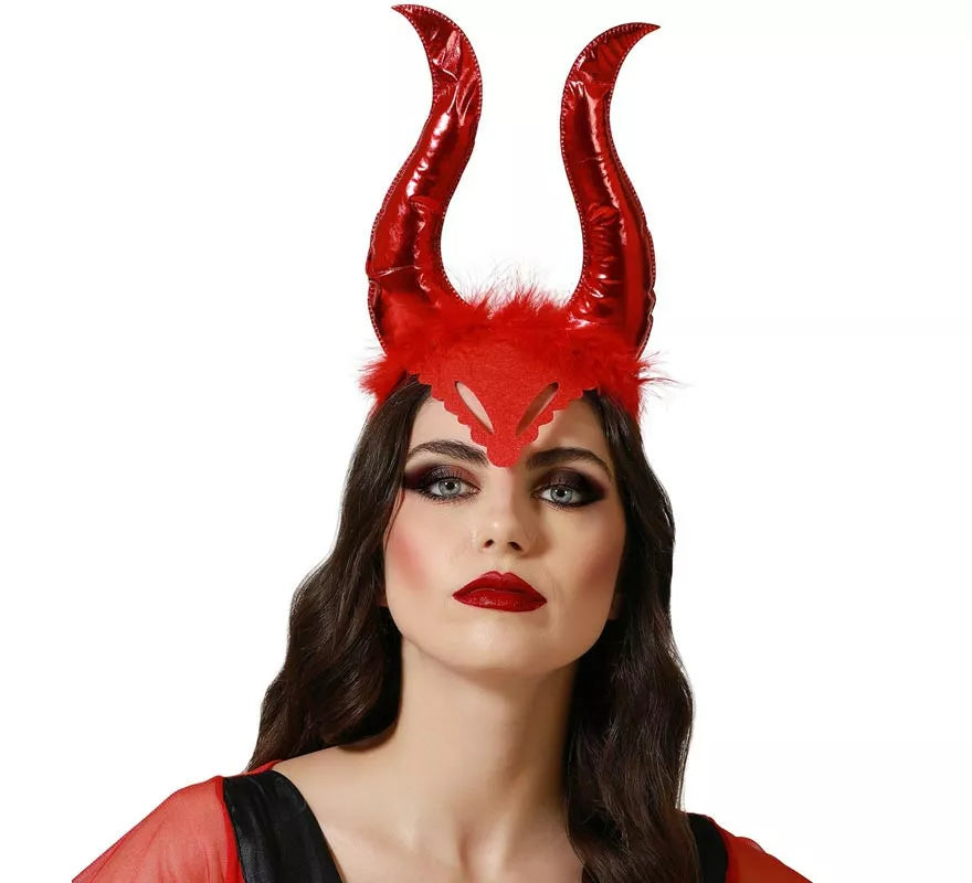 Translation missing: es.Diadema de Cuernos Demonio rojos brillantes