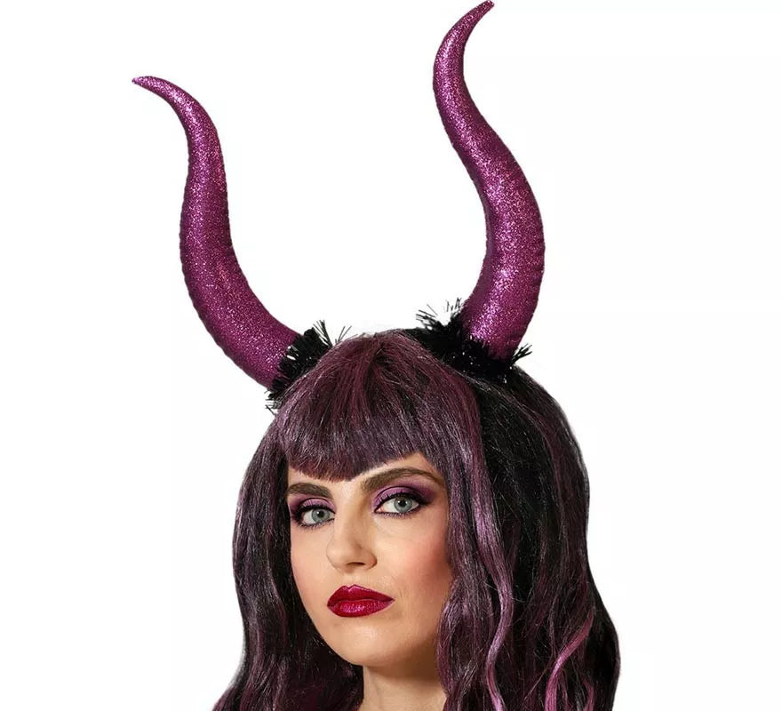 Translation missing: es.Diadema de Demonio de Cuernos morados
