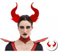 Diadema de Demonio largos con pelos rojos