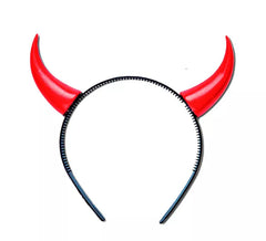 Cerchietto da demone rosso vibrante