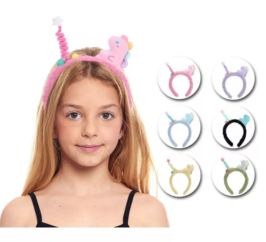 Translation missing: es.Diadema de Dinosaurio de peluche en colores surtidos infantil