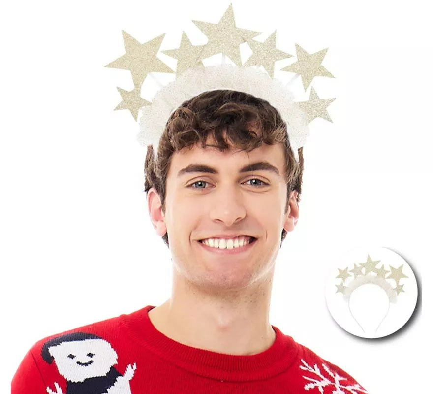 Translation missing: it.Diadema de Estrellas doradas brillantes con tul