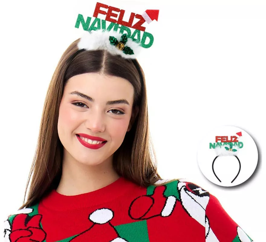 Translation missing: es.Diadema de Feliz Navidad con gorrito
