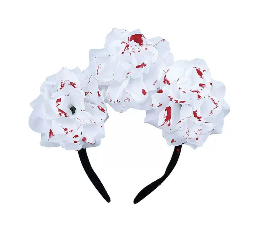 Translation missing: es.Diadema de Flores blancas ensangrentadas