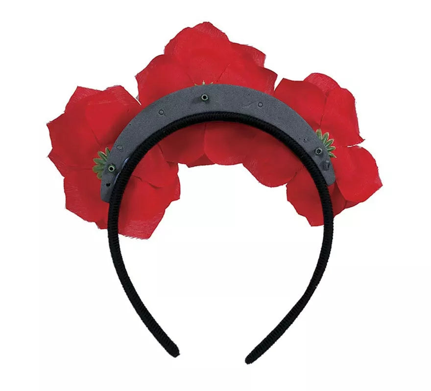 Translation missing: it.Diadema de Flores rojas con Calaveras