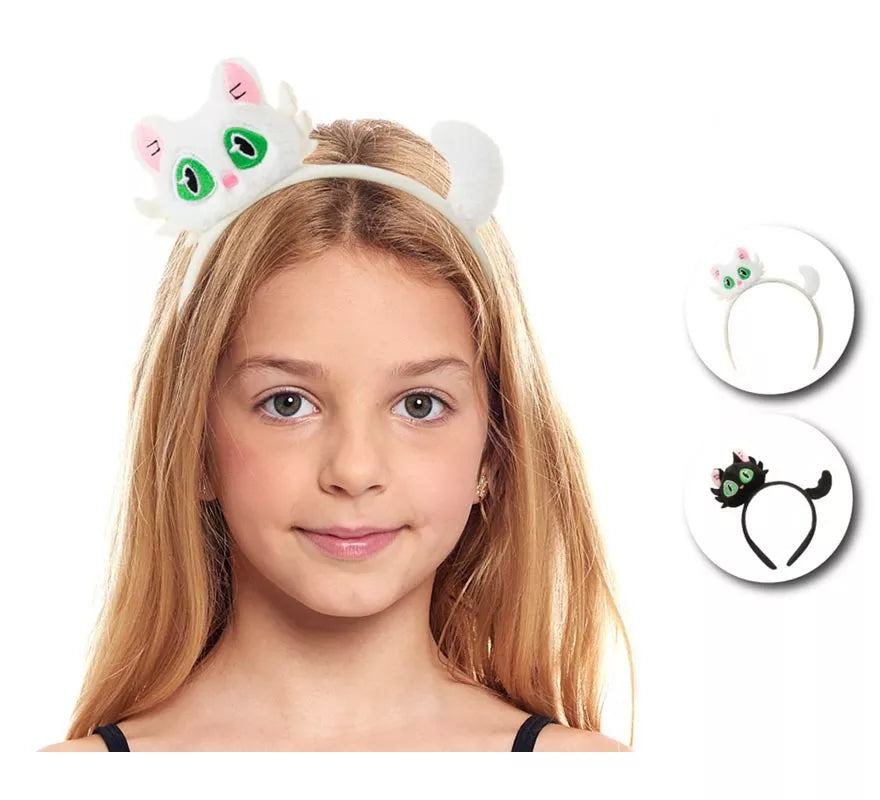 Translation missing: it.Diadema de Gato de peluche en colores surtidos infantil