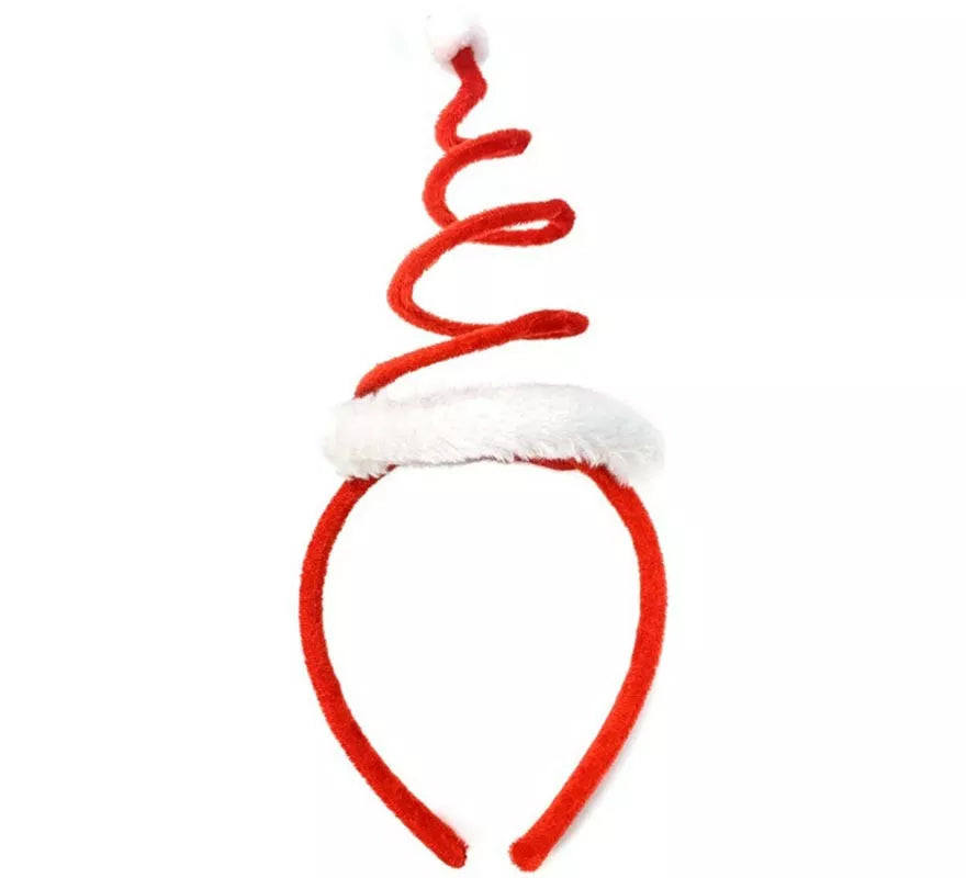Translation missing: es.Diadema de Gorro Papá Noel Espiral roja