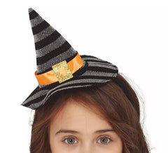 Fascia mini cappello strega Argento / Nero