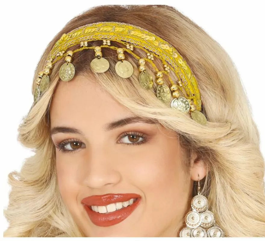 Translation missing: es.Diadema de Monedas Árabe Zíngara en varios colores adulto