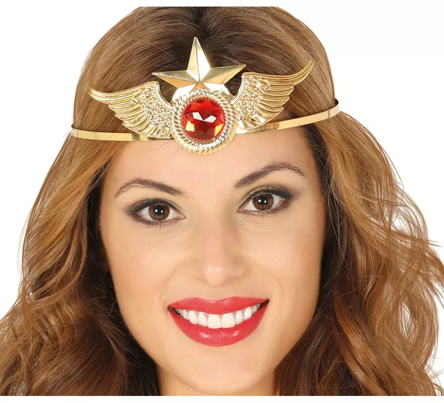 Translation missing: it.Diadema de Mujer maravilla Dorada con estrella