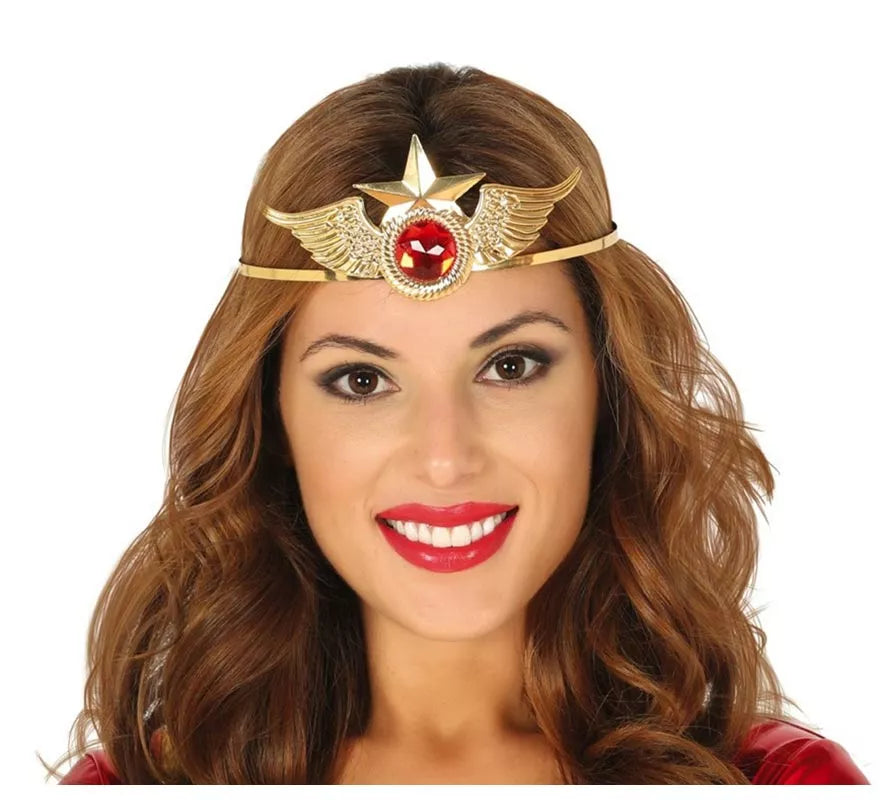 Translation missing: it.Diadema de Mujer maravilla Dorada con estrella