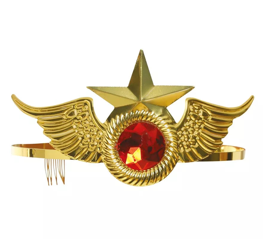 Translation missing: es.Diadema de Mujer maravilla Dorada con estrella