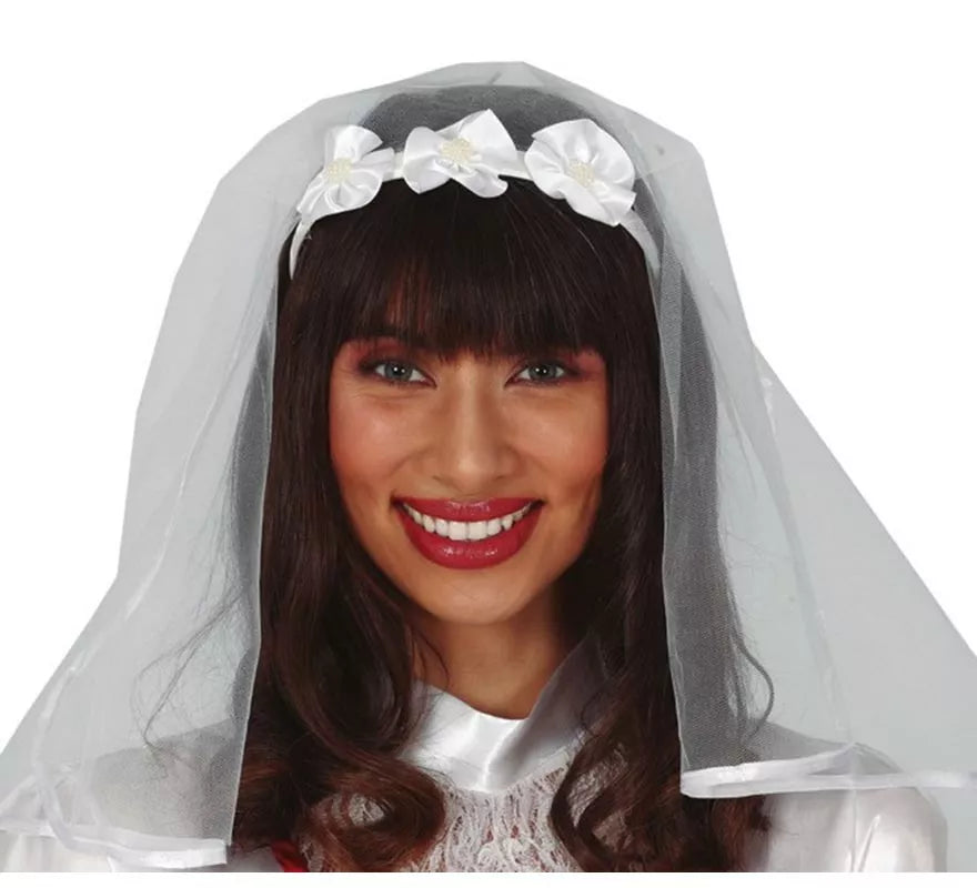Translation missing: it.Diadema de Novia con Velo Blanco