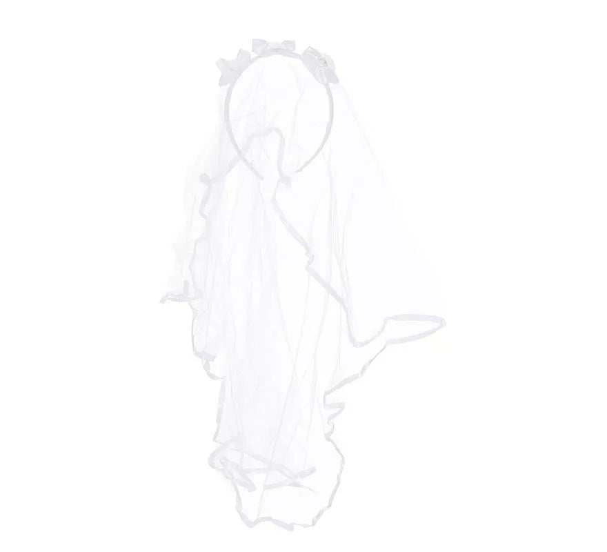 Translation missing: es.Diadema de Novia con Velo Blanco