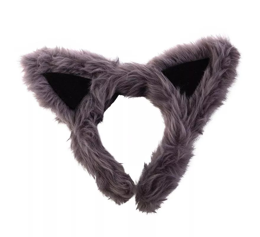 Translation missing: es.Diadema de Oreja de Lobo gris oscuro de 9x8 cm