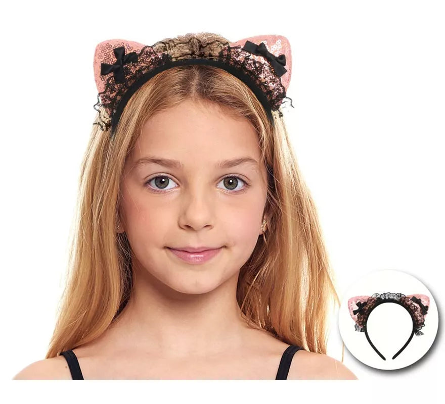 Translation missing: it.Diadema de Orejas de Gatita con encaje