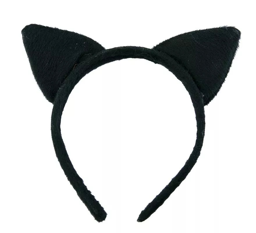 Translation missing: es.Diadema de Orejas de Gato negras de 5,5x6 cm