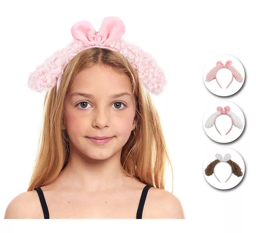 Translation missing: es.Diadema de Orejas de peluche en colores surtidos infantil