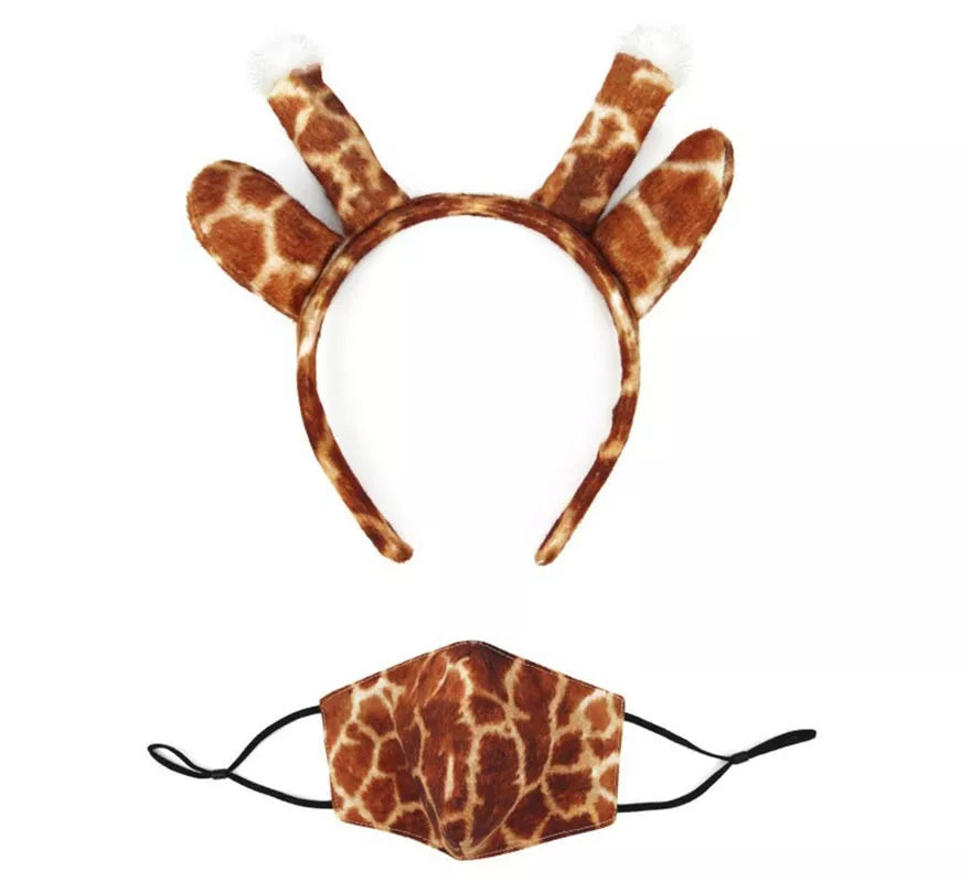 Translation missing: it.Diadema de Orejas Jirafa con mascarilla