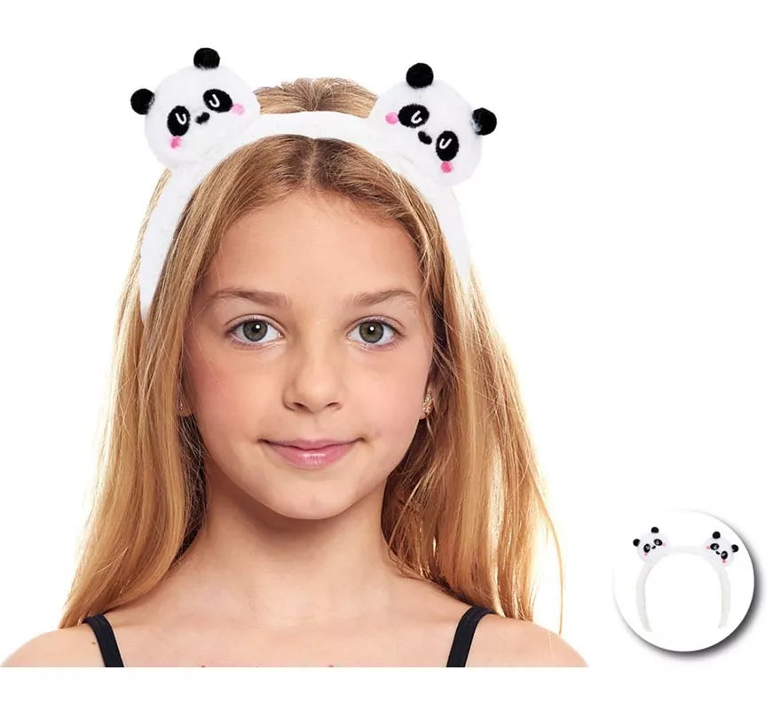 Translation missing: es.Diadema de Ositos Panda de peluche infantil